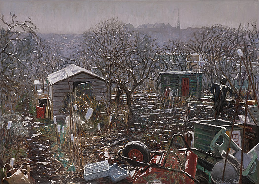 A Dusting of Snow, Allotments near Ally Pally