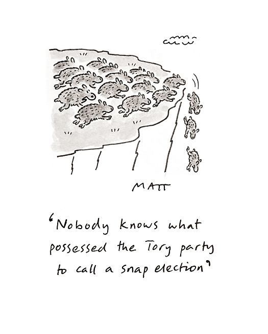 Nobody knows what possessed the Tory party to call a snap election