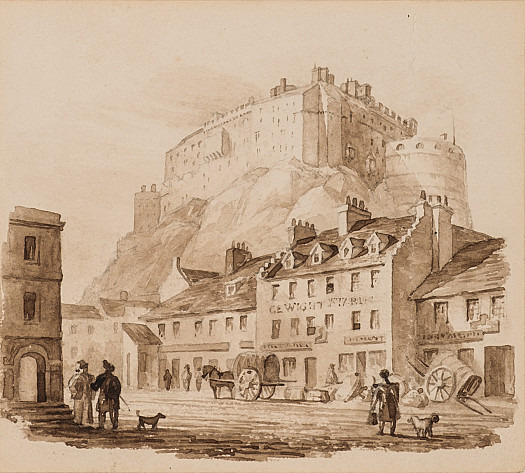 Edinburgh Castle from the Grassmarket