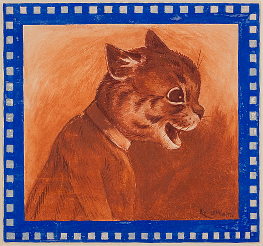 Caricature of a Cat in White Collar