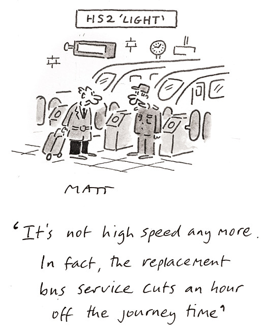 It's not high speed any more. In fact, the replacement bus service cuts an hour off the journey time