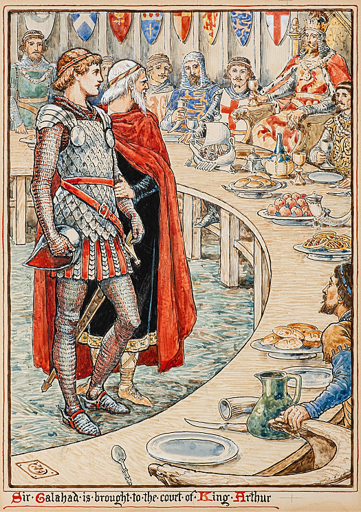 Sir Galahad is brought to the court of King Arthur