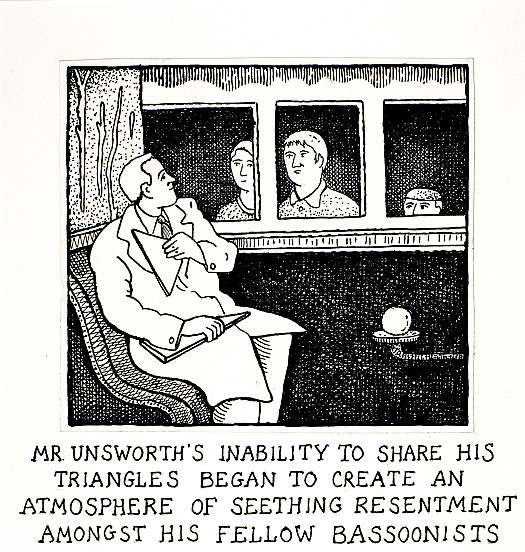 Mr Unsworth's Inability to Share his Triangles Began to Create an Atmosphere of Seething Resentment Amongst his Fellow Bassoonists