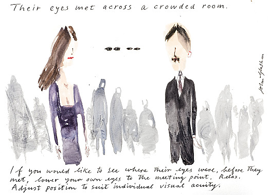 Their eyes met across a crowded room