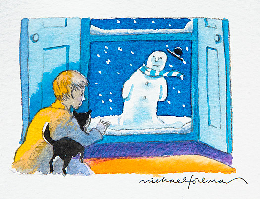 Seeing the Snowman Standing Alone
In Dusk and Cold Is More than He Can Bear