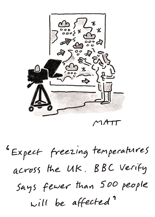 Expect freezing temperatures across the UK. BBC Verify says fewer than 500 people will be affected