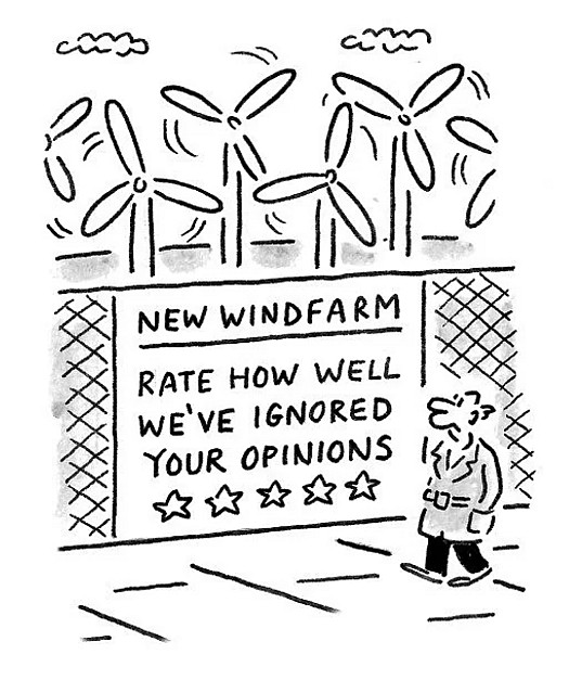 New Windfarm 
Rate how well we've ignored your opinions