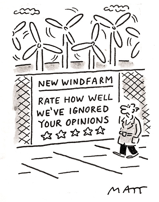 New Windfarm 
Rate how well we've ignored your opinions