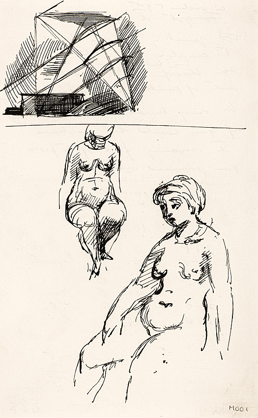 Life Drawing of a Nude Women