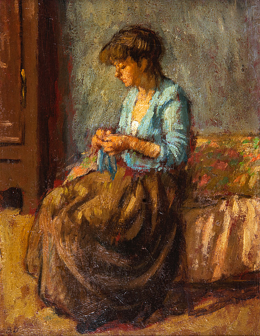 Seated Lady Sewing