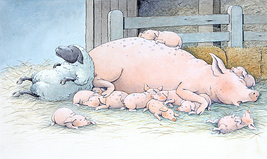 Sheep Was Asleep, Pig Was Asleep and so Were All the Piglets