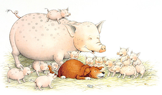 All the Piglets Went Hee Hee Hee Hee