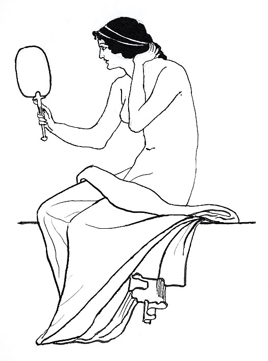 Ancient Greek Woman with a Mirror