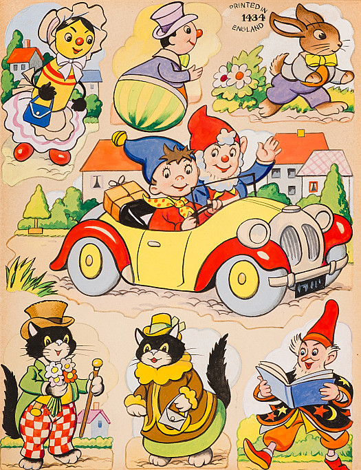 Noddy and Big Ears drive through Toy Town