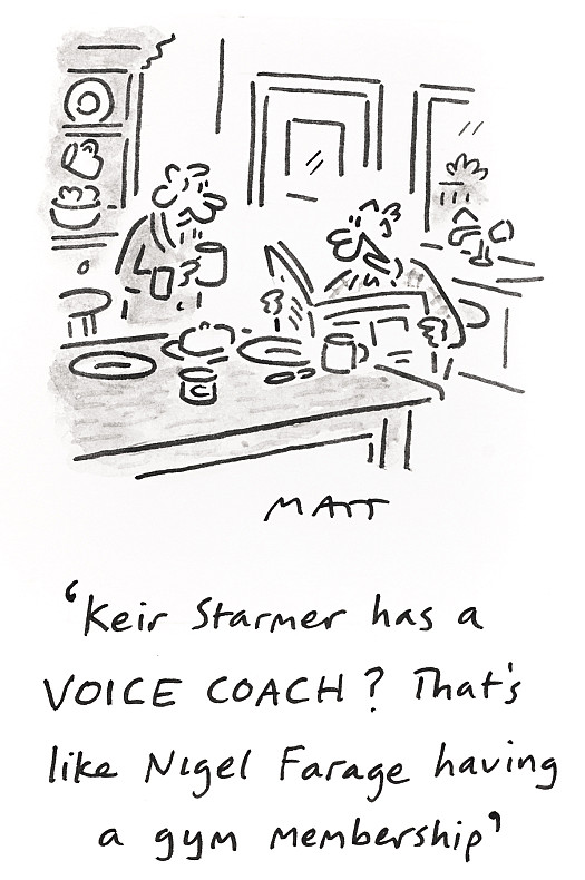 Keir Starmer has a VOICE COACH? That's like Nigel Farage having a gym membership