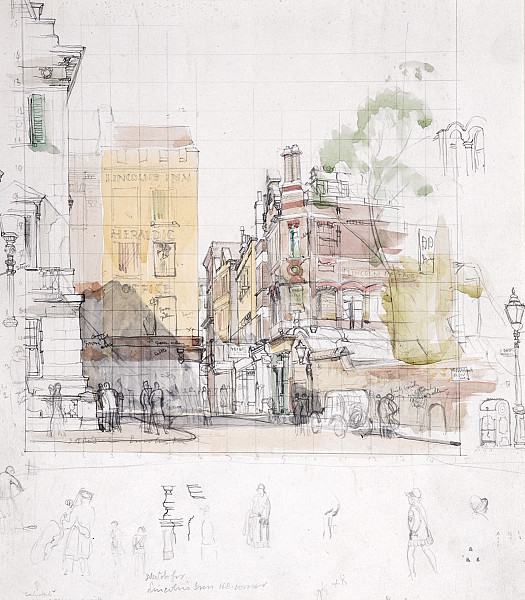 Sketch For Lincoln's Inn N E Corner