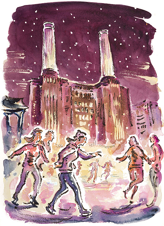 Ice Skating at Battersea Power Station