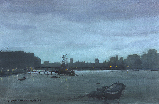 Evening in the Upper Pool &ndash; Thames