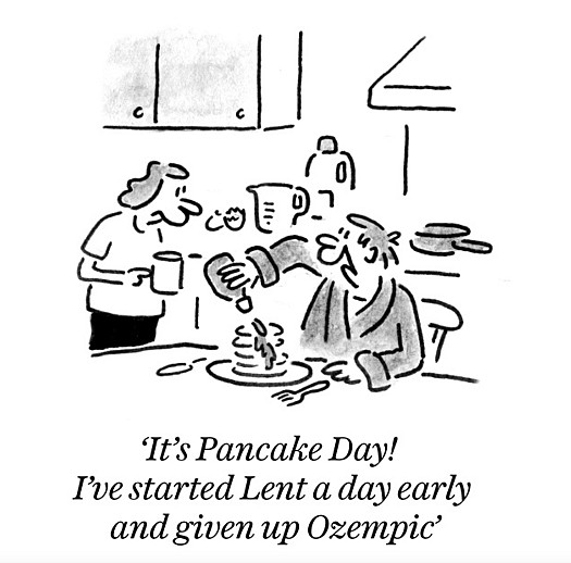 It's Pancake Day! I've started Lent a day early and given up Ozempic