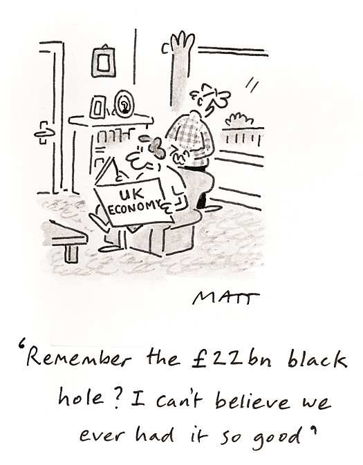 Remember the &pound;22bn black hole? I can't believe we ever had it so good