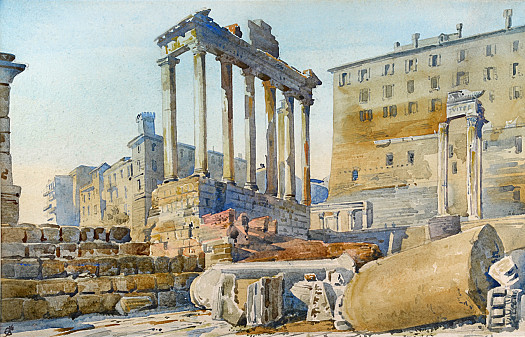 The Temple of Saturn in the Roman Forum