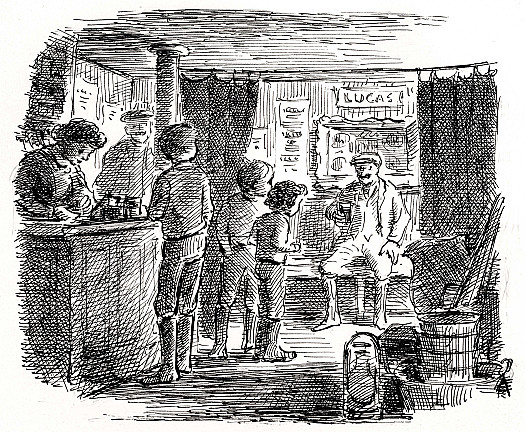 'We didn't have any supper last night' Robin explained to the company, 'because we were all too scared to go to the kitchen. In case that happens again, Alex, don't you think we better stock up with biscuits?'