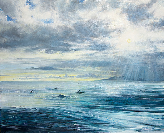 Evening Light with Whales, Madeira