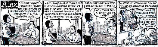 A recent survey showed that 'inefficient meetings' are the number one cause of lost productivity in the business world