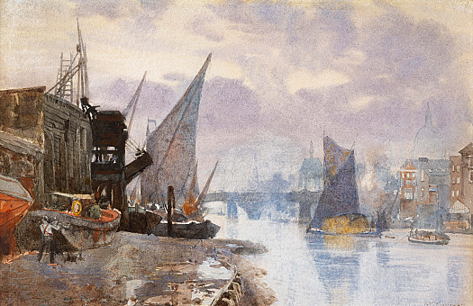 Shipping on the Thames at Bankside