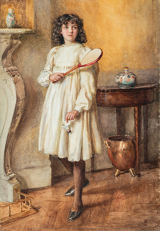 Young Girl with Shuttlecock