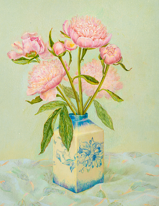 Peonies in Chinese Vase