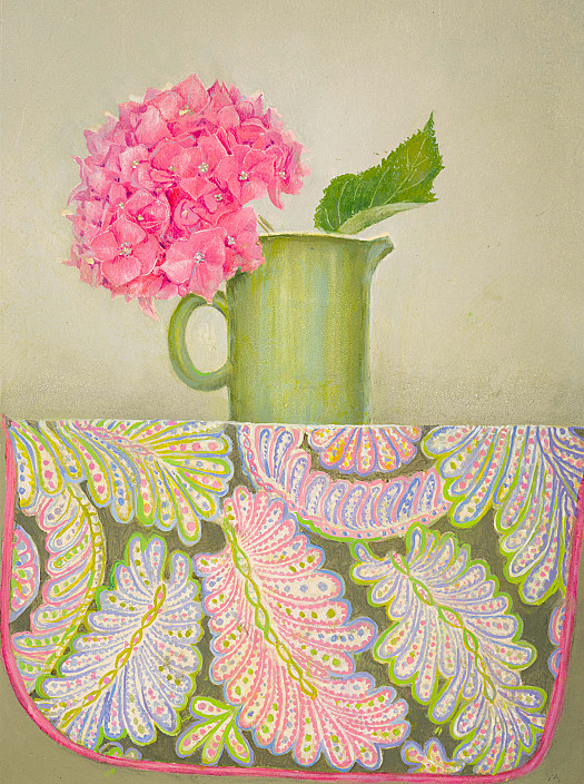 Hydrangrea and Fifties Fabric