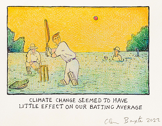Climate change seemed to have little effect on our batting average