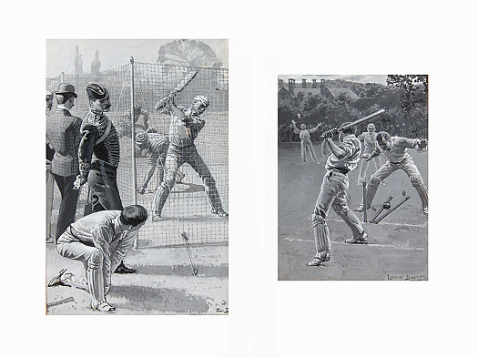 Padding up for the nets &amp; Clean Bowled