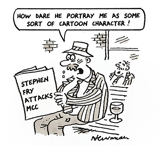 How dare he portray me as some sort of cartoon character!