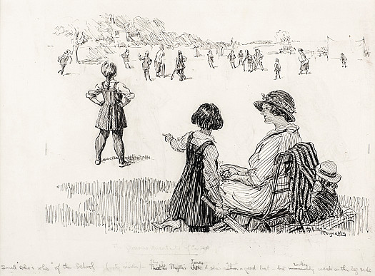 The Glorious Uncertainty of Cricket
Small 'Who's who' of the school (to Visitor) - 'That's Phyllis Jones, she's quite a good bat, but rather weak on the leg side'