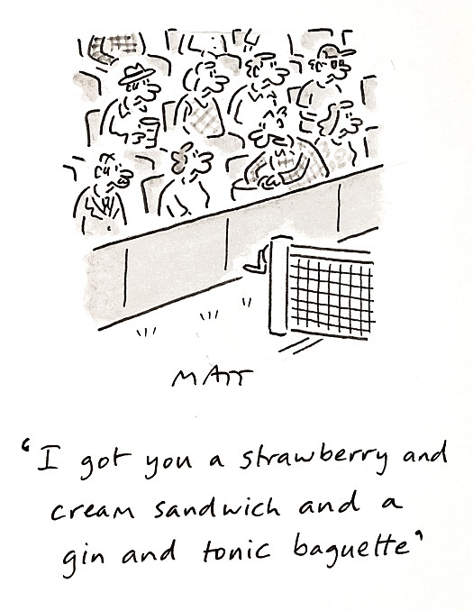 I got you a strawberry and cream sandwich and a gin and tonic baguette