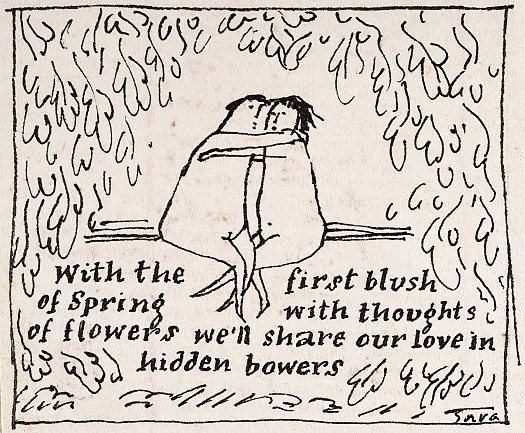 With the first blush of Spring with thoughts of flowers we'll share our love in hidden bowers