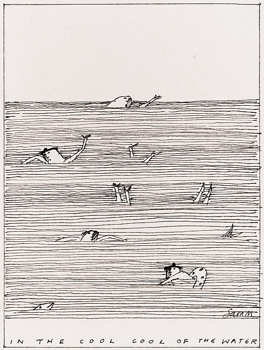 In the cool cool of the water