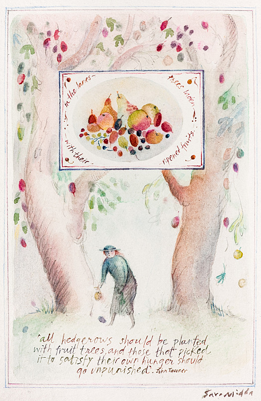 All hedgerows should be planted with fruit trees ...