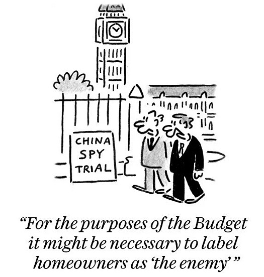 For the purposes of the Budget it might be necessary to label homeowners as 'the enemy'