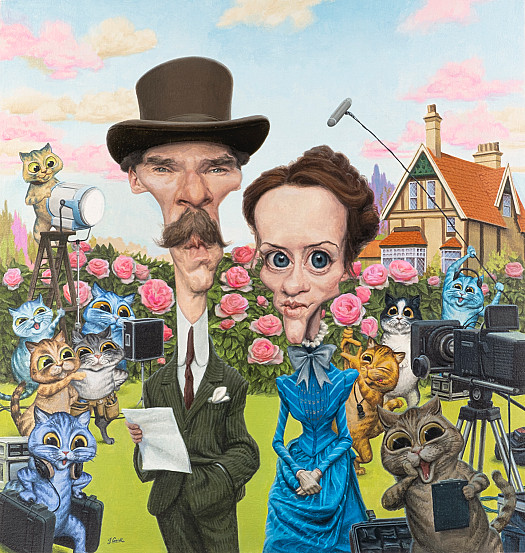 Benedict Cumberbatch and Clare Foy in 'The Electrical Life of Louis Wain'