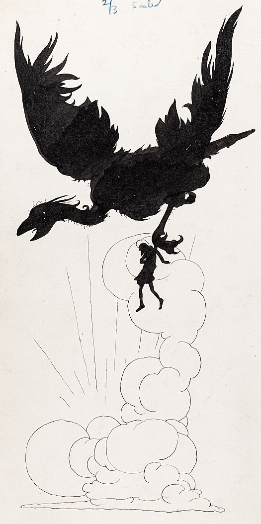 The next morning the bird flew away, and carried me from this desert Island