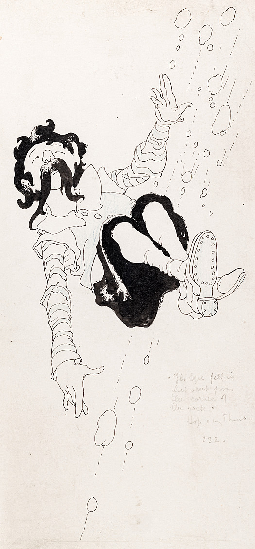 The Ogre fell in his sleep from the corner of the rock