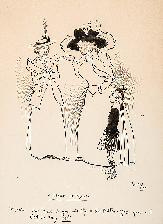 A Leader of Fashion
'Just 'cause I goes and buys a few feathers. You goes and copies my 'at'