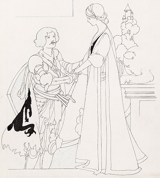 Valentine having conquered the pagans, returned to the court of King Pepin, and was received with loud acclamations by the people, and joyfully welcomed by the Princess Eglantine