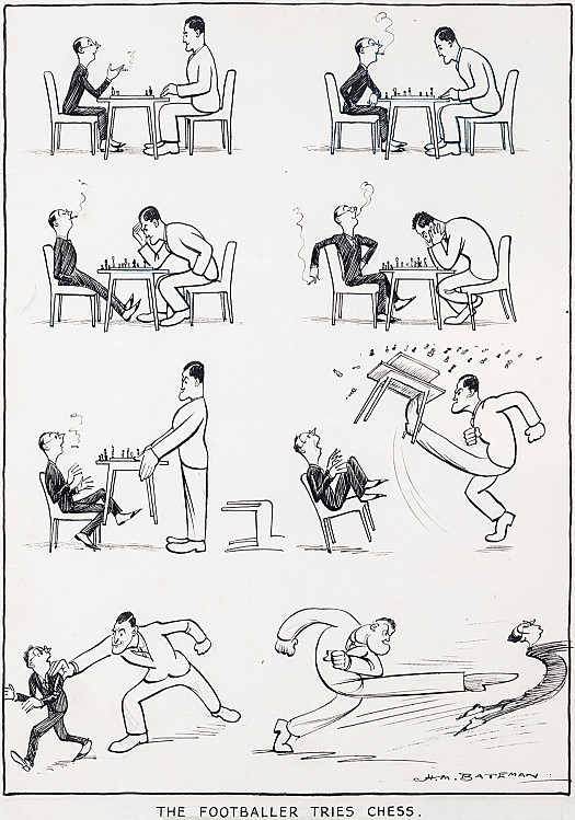 The Footballer Tries Chess