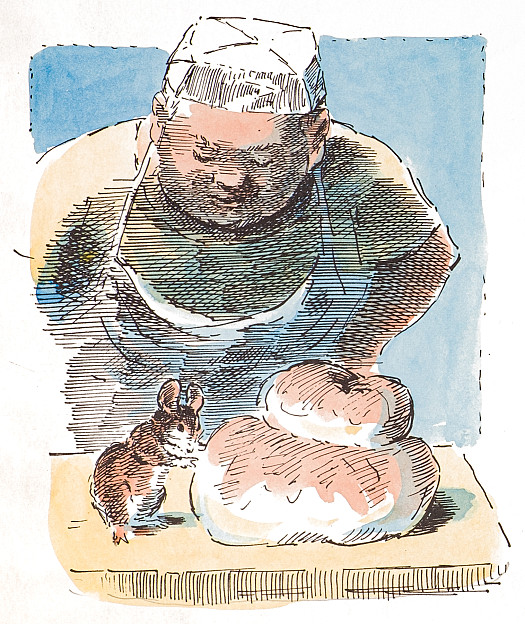 &quot;Yes,&quot; says the baker, &quot;I'll give you some bread, but if you eat my meal, I'll cut off your head&quot;