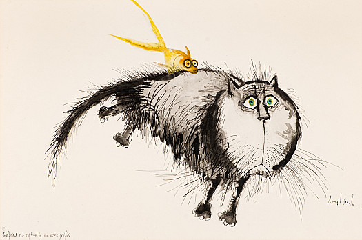 Inefficient Cat Captured by an Astute Goldfish