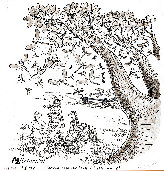 I say &ndash; Anyone seen the blasted bottle opener?